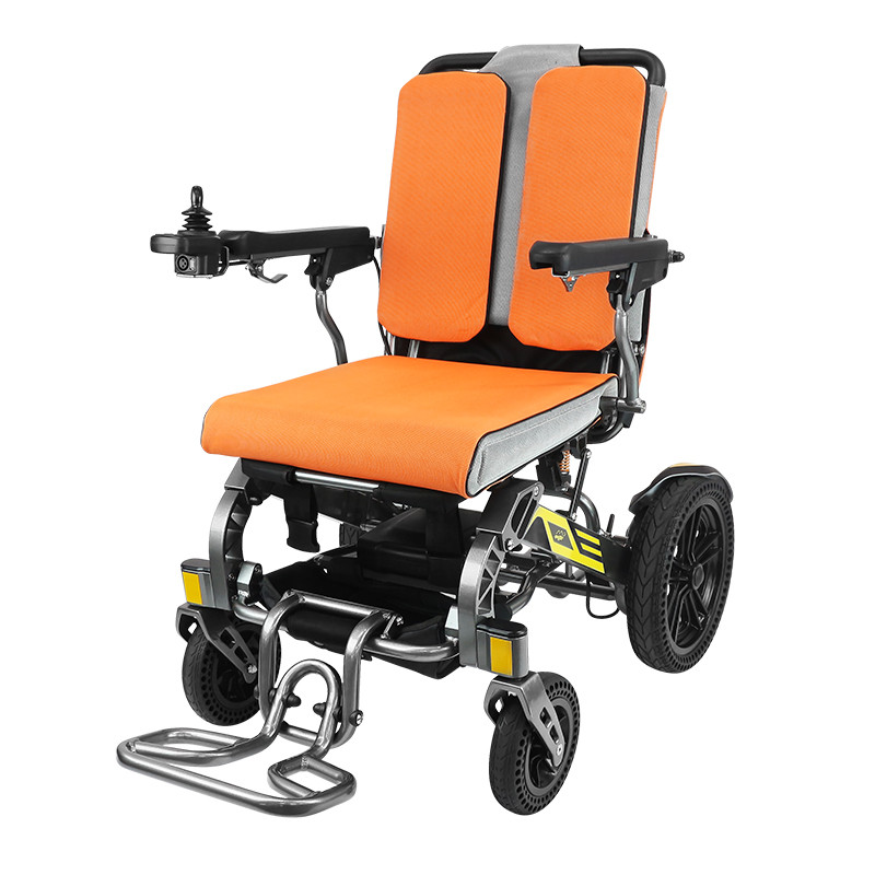 Versterkte lichtgewicht opvouwbare elektrische rolstoel